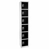 Adiroffice 72in x 12in x 12in 6-Compartment Steel Tier Key Lock Storage Locker in Black, 4PK ADI629-206-BLK-4PK